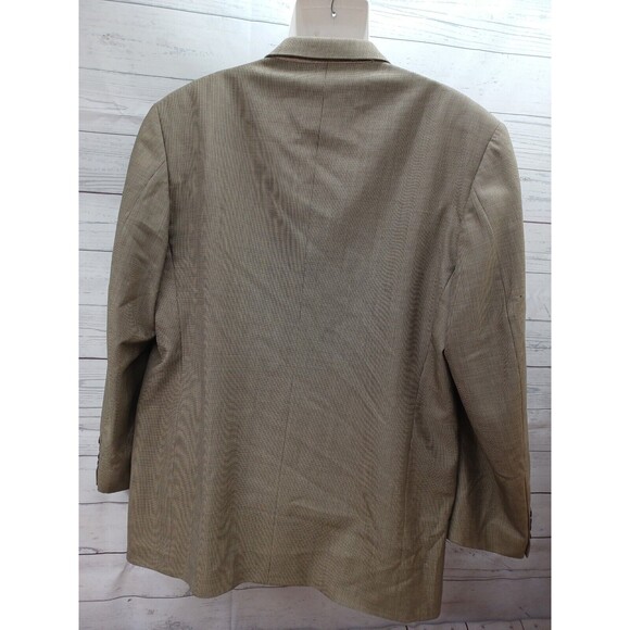 Evan Picone Mens 3 Button Pure Wool Blazer Sport Coat Brown Sz 43R - Picture 3 of 10